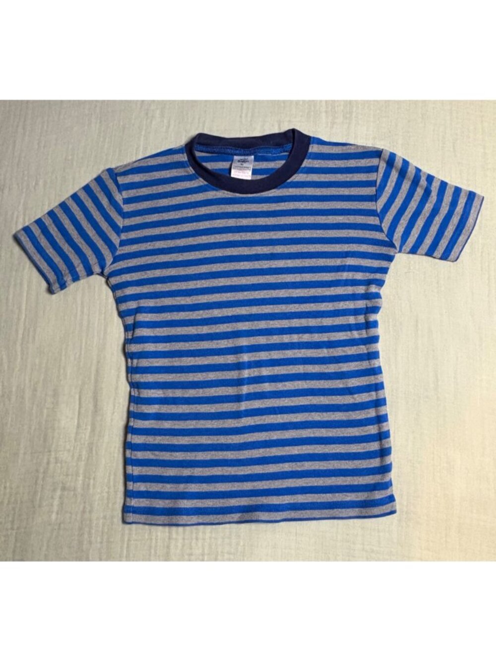 Mini Boden Blue & Gray Striped Short Sleeve Pajama Set 9Y - Picture 4 of 8